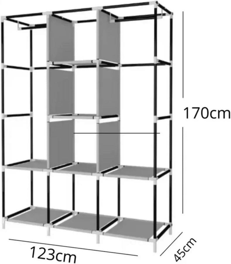 Clóset Ropero Portátil Armable De 3 Niveles
