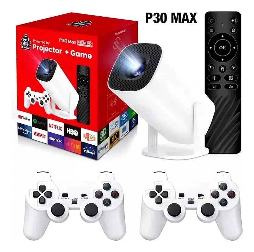 Proyector HY-300 Plus LED Android 1080p | WiFi + Bluetooth | Soporte 4K + 2 Gamepads