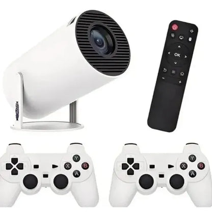 Proyector HY-300 Plus LED Android 1080p | WiFi + Bluetooth | Soporte 4K + 2 Gamepads