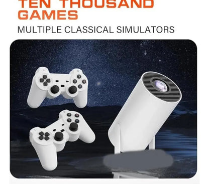 Proyector HY-300 Plus LED Android 1080p | WiFi + Bluetooth | Soporte 4K + 2 Gamepads